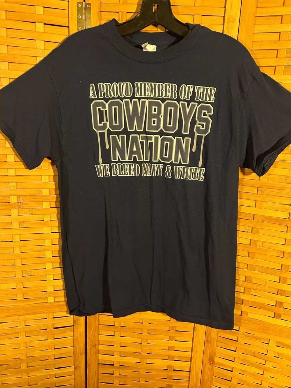 Gildan Navy Graphic 'Cowboys Nation' Short Sleeve T-Shirt